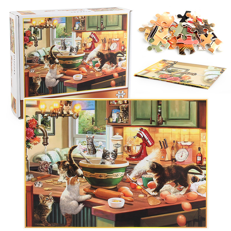 Simple custom 1000 piece Jigsaw Puzzle puzzle manufacturers