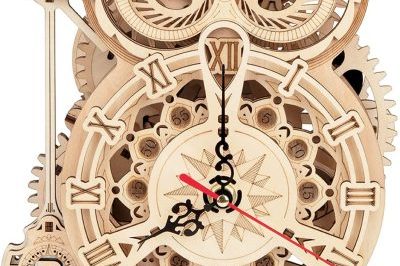 3D Wooden Puzzles ROKR Owl Clock (5)